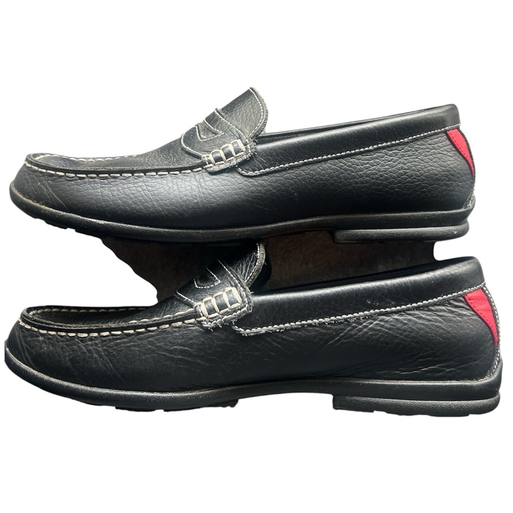 FootJoy 79047 Black Red Leather Loafers 10 - Picture 7 of 10